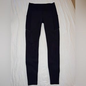 Size 4 Black LuluLemon Fast and Free Leggings 28”